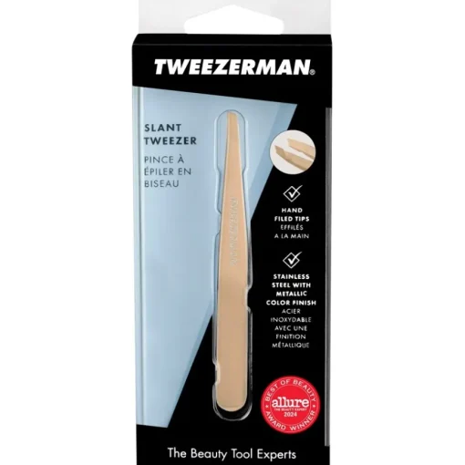 Pinzetten Schräge Pinzette Champagne von Tweezerman
