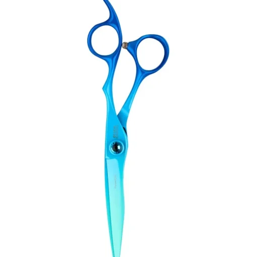PowerCut Haarschneideschere 6,25" RH Regenbogen-Blau von Olivia Garden