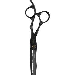 PowerCut Modellierschere 6,0" RH mattes Schwarz In europäischer Ausführung mit 28 Zähnen von Olivia Garden