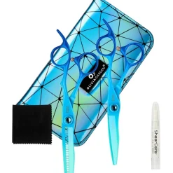PowerCut 2-Scheren Set 5,5" Regenbogen-Blau von Olivia Garden