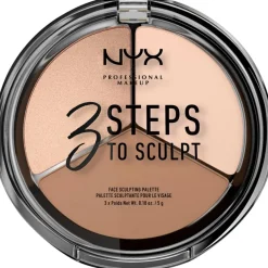 Puder 3 Step To Sculpt Face Sculpting Palette von NYX Professional Makeup