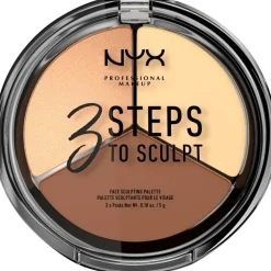 Puder 3 Step To Sculpt Face Sculpting Palette von NYX Professional Makeup