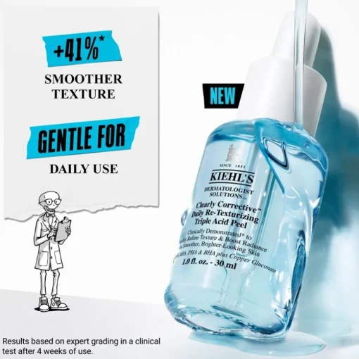 Reinigung Clearly Corrective Daily Re-Texturizing Triple Acid Peel von Kiehl's