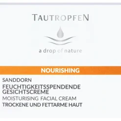 Sanddorn Nourishing Solutions Feuchtigkeitsspendende Gesichtscreme von TAUTROPFEN