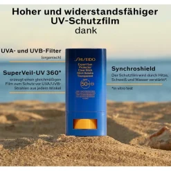 Schutz Expert Sun Protector Clear Stick SPF 50+ von Shiseido
