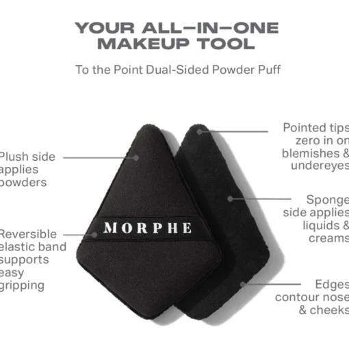 Schwämme To The Point Dual-Sided Powder Puff von Morphe