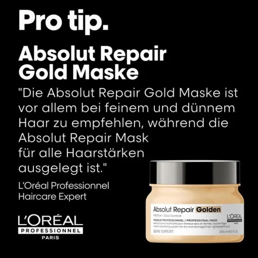 Serie Expert Absolut Repair Professional Golden Masque Gold Quinoa + Protein von L’Oréal Professionnel Paris