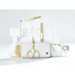 Sets 3-tlg. Maniküre/Pediküre-Etui Beigefarbenem Rindleder von Zwilling Beauty