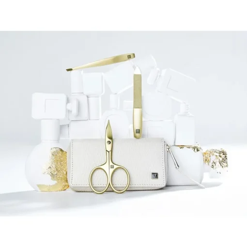 Sets 3-tlg. Maniküre/Pediküre-Etui Beigefarbenem Rindleder von Zwilling Beauty