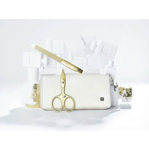 Sets 5-tlg. Maniküre/Pediküre-Etui Beigefarbenem Rindleder von Zwilling Beauty