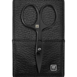Sets 3-tlg. Maniküre/Pediküre-Etui Schwarzem Rindleder von Zwilling Beauty