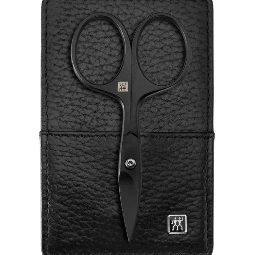 Sets 3-tlg. Maniküre/Pediküre-Etui Schwarzem Rindleder von Zwilling Beauty