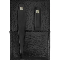 Sets 3-tlg. Maniküre/Pediküre-Etui Schwarzem Rindleder von Zwilling Beauty