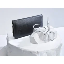 Sets 5-tlg. Maniküre/Pediküre-Etui Schwarzem Yakleder von Zwilling Beauty