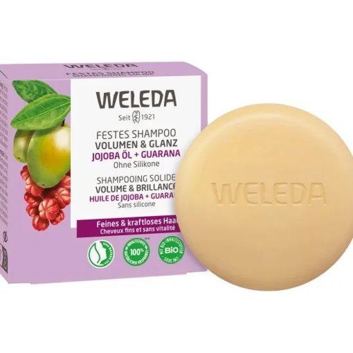 Shampoo Festes Shampoo Volumen & Glanz Für feines & kraftloses Haar von Weleda