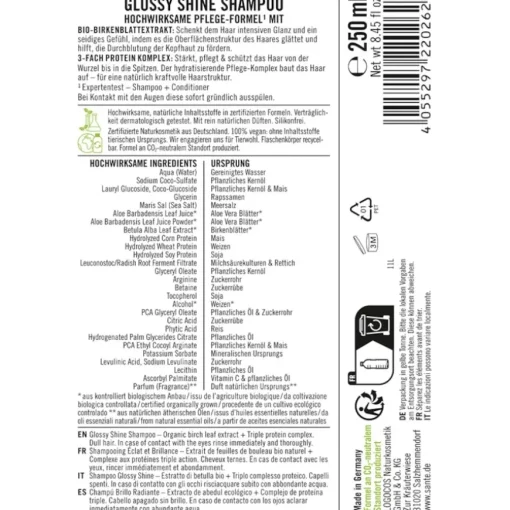Shampoo Glossy Shine Shampoo von Sante Naturkosmetik