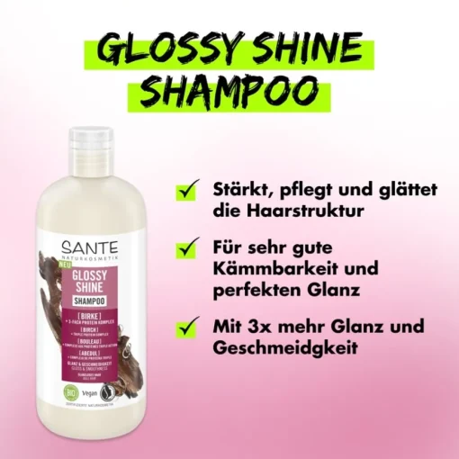 Shampoo Glossy Shine Shampoo von Sante Naturkosmetik