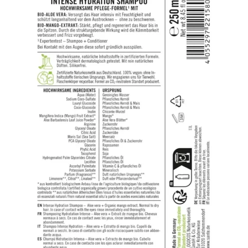 Shampoo Intense Hydration Shampoo von Sante Naturkosmetik