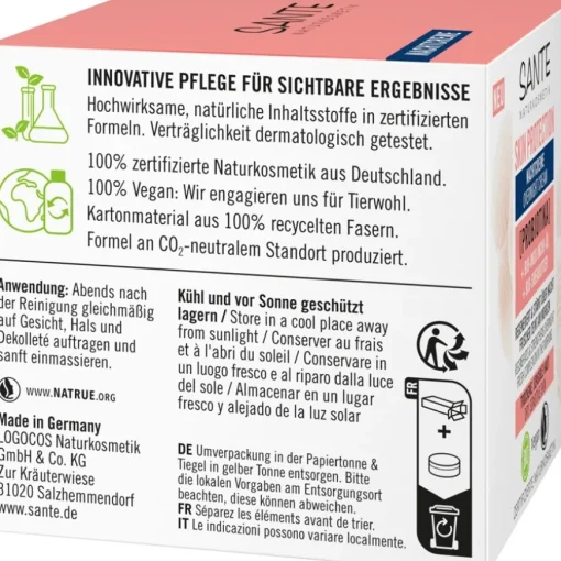 Skin Protection Nachtcreme mit Probiotika, Bio-Inca Inchi-Öl & Bio-Sheabutter von Sante Naturkosmetik