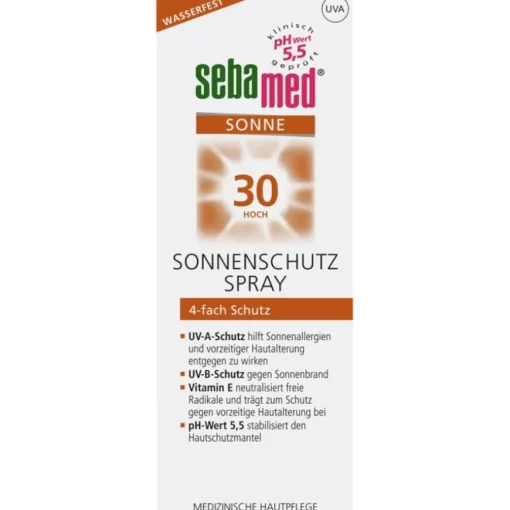 Sonne & Schutz Sonnenschutz Spray SPF 30 4-fach Sonnenschutzsystem gegen Sonnenbrand von sebamed