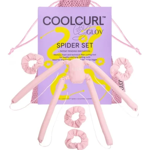 Spider Coolcurl™ Multi-Stab Hitzefreies Lockenwickler-Set Pink von GLOV