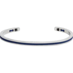 Stahl-Armbänder Navarch 4 mm Navy | Silver von Pig & Hen