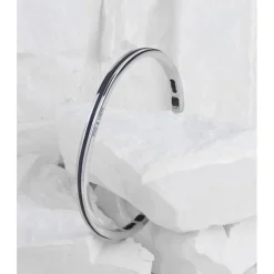 Stahl-Armbänder Navarch 4 mm Navy | Silver von Pig & Hen