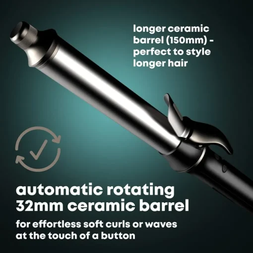 Styler Auto Revolve Soft Curl Tong Automatisch drehender Soft-Lockenstab mit Keramikbeschichtung von Revamp Professional