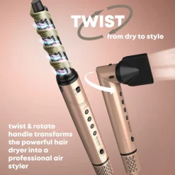 Styler Dynamischer Radiance Pro Blow Dry 7-in-1 Ionen-Haartrockner und Luftstyler von Revamp Professional
