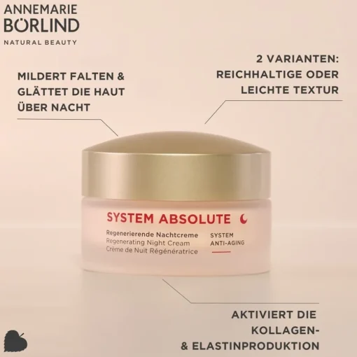SYSTEM ABSOLUTE  Regenerierende Nachtcreme Light von ANNEMARIE BÖRLIND