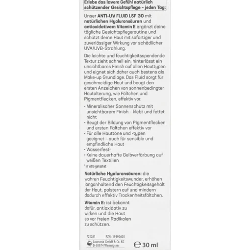 Tagespflege Anti-UV Fluid LSF 30 von Lavera