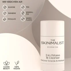 The Skinimalist 2-in-1 Maske & Cleanser Grüne Tonerde & Melisse