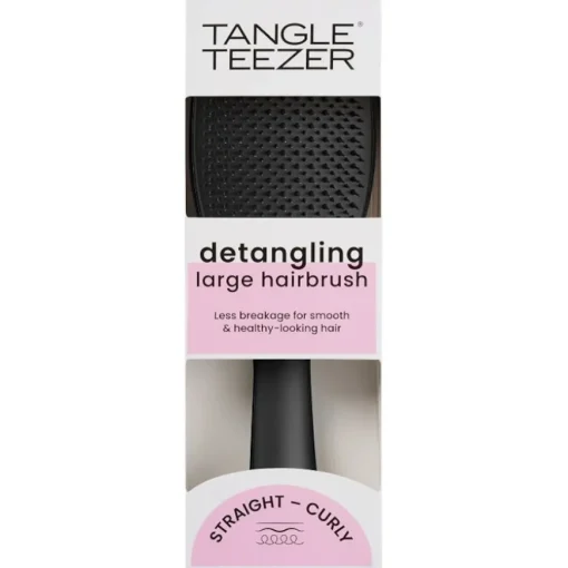 The Wet Detangler Ultimate Large - Black Gloss Straight & Curly Hair von Tangle Teezer