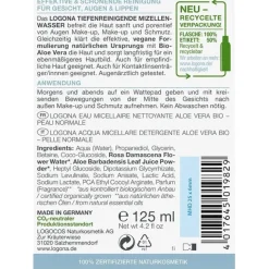 Tiefreinigendes Mizellenwasser Bio-Aloe Vera von Logona