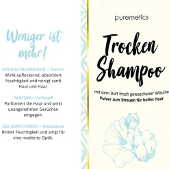 Trockenshampoo Trockenshampoo Cotton Für helles Haar von puremetics