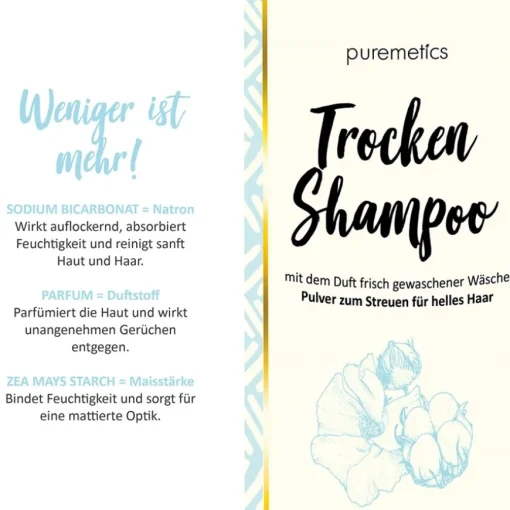 Trockenshampoo Trockenshampoo Cotton Für helles Haar von puremetics