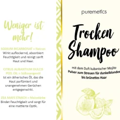 Trockenshampoo Trockenshampoo Mojito Für brünettes bis dunkelblondes Haar von puremetics