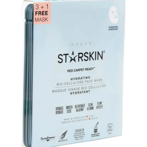 Tuchmaske Hydrating Face Mask Set Bio-Cellulose Red Carpet Ready von StarSkin
