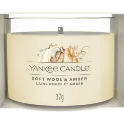 Votivkerze im Glas Soft Wool & Amber von Yankee Candle