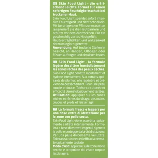 Weleda Intensivpflege Skin Food Light Intensivvård för torr hud