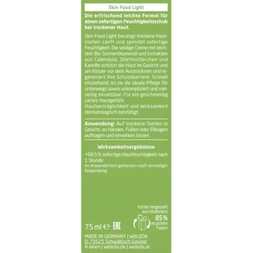 Weleda Intensivpflege Skin Food Light Intensivvård för torr hud