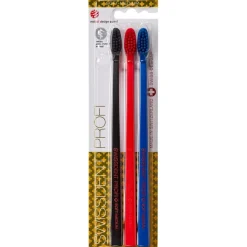 Zahnbürsten Profi Colours Trio Soft-Medium von Swissdent
